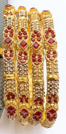 Gold polished bangles