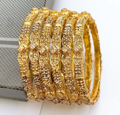 Gold polished bangles