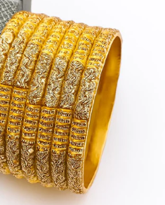 Gold polished bangles
