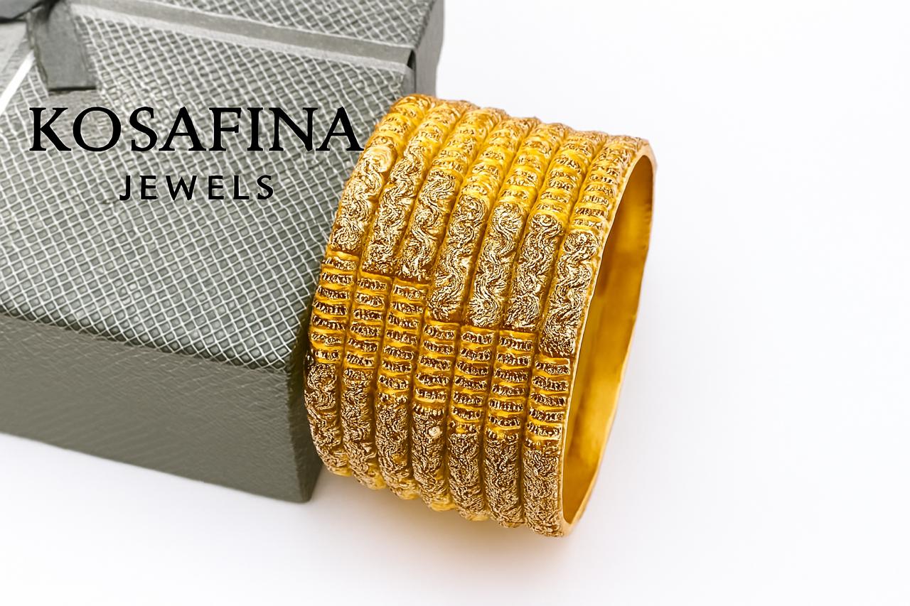 Gold polished bangles